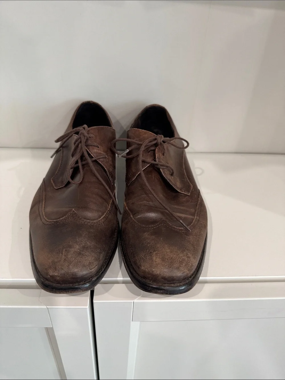 John Varvatos - Classic Brown Leather Men's Dress Shoes